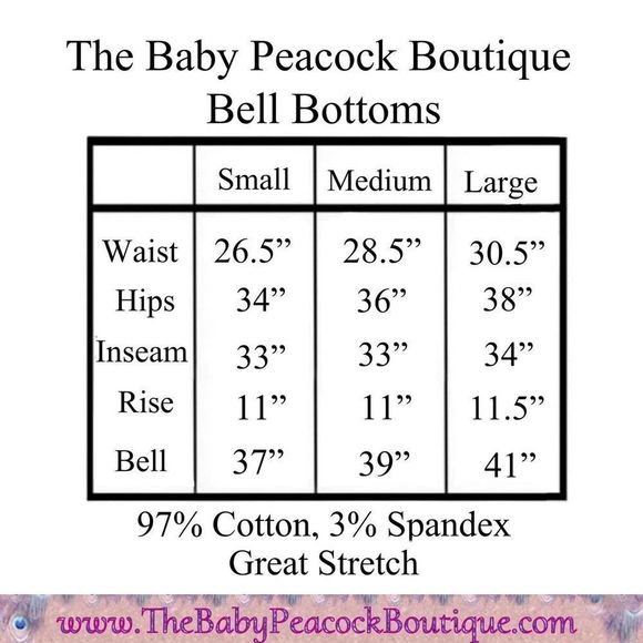 Seafoam / Mint Striped Bell Bottom Jeans- 9148 - Picture 2 of 5